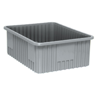 Contenants Divider Box, Plastique, 22,5" la x 17,5" p x 8" h, Gris Helyx Safety & Industrial Supplies