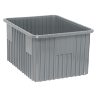 Contenants Divider Box, Plastique, 22,5" la x 17,5" p x 12" h, Gris Helyx Safety & Industrial Supplies