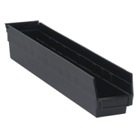 Bac pour &eacute;tag&egrave;re &eacute;conomique, 4-1/8" la, 4" h x 23-5/8" p, Noir Helyx Safety & Industrial Supplies