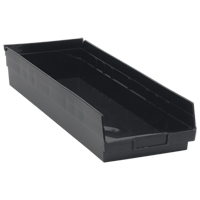 Bac pour &eacute;tag&egrave;re &eacute;conomique, 8-3/8" la x 4" H x 23-5/8" p, Noir, Capacit&eacute; 60 lb Helyx Safety & Industrial Supplies
