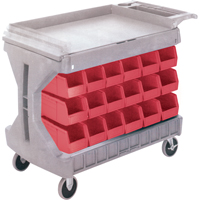 Pro Cart With Blue Bins, Double-sided, 36 bins, 45-5/18" W x 24" D x 34-3/4" H Helyx Safety & Industrial Supplies