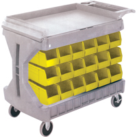 Pro Cart With Yellow Bins, Double-sided, 36 bins, 45-5/18" W x 24" D x 34-3/4" H Helyx Safety & Industrial Supplies