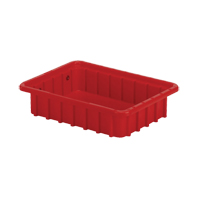 Contenants Divider Box, Poly&eacute;thyl&egrave;ne, 10,8" la x 8,3" p x 2,5" h, Rouge Helyx Safety & Industrial Supplies