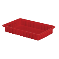Contenants Divider Box, Poly&eacute;thyl&egrave;ne, 16,5" la x 10,9" p x 2,5" h, Rouge Helyx Safety & Industrial Supplies