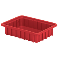 Contenants Divider Box, Poly&eacute;thyl&egrave;ne, 22,4" la x 17,4" p x 5" h, Rouge Helyx Safety & Industrial Supplies