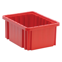 Contenants Divider Box, Plastique, 10,9" la x 8,3" p x 5" h, Rouge Helyx Safety & Industrial Supplies