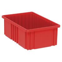 Divider Box&reg; Containers, Plastic, 16.5" W x 10.9" D x 6" H, Red Helyx Safety & Industrial Supplies