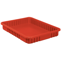 Contenants Divider Box, Plastique, 22,5" la x 17,5" p x 3" h, Rouge Helyx Safety & Industrial Supplies