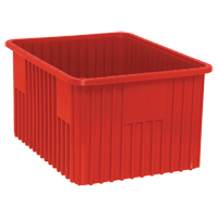 Contenants Divider Box, Plastique, 22,5" la x 17,5" p x 12" h, Rouge Helyx Safety & Industrial Supplies