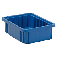 Contenants Divider Box, Plastique, 10,9" la x 8,3" p x 3,5" h, Bleu Helyx Safety & Industrial Supplies