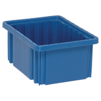 Contenants Divider Box, Plastique, 10,9" la x 8,3" p x 5" h, Bleu Helyx Safety & Industrial Supplies
