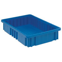 Contenants Divider Box, Plastique, 16,5" la x 10,9" p x 3,5" h, Bleu Helyx Safety & Industrial Supplies
