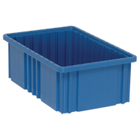Divider Box&reg; Containers, Plastic, 16.5" W x 10.9" D x 6" H, Blue Helyx Safety & Industrial Supplies