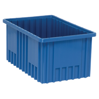 Contenants Divider Box, Plastique, 16,5" la x 10,9" p x 8" h, Bleu Helyx Safety & Industrial Supplies
