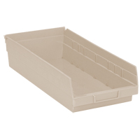 Bac pour &eacute;tag&egrave;re &eacute;conomique, 8-3/8" la, 4" h x 17-7/8" p, Ivoire Helyx Safety & Industrial Supplies