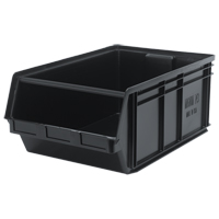 MAGNUM Bin, 11-7/8" H x 18-3/8" W x 29" D, 150 lbs. Capacity, Black Helyx Safety & Industrial Supplies