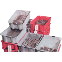 Contenants Stack-N-Nest de Plexton, 20,1" la x 42,5" p x 14,1" h, Gris Helyx Safety & Industrial Supplies