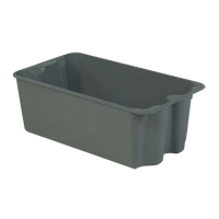 Contenants Stack-N-Nest de Plexton, 16,9" la x 30,6" p x 11,1" h, Gris Helyx Safety & Industrial Supplies