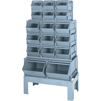 Combinaisons de bacs &agrave; assembler, Cap. 1000 lb, 33-1/2" la x 19 1/2" p x 54-1/4" h, Bleu Helyx Safety & Industrial Supplies