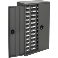 KPC-400 Parts Cabinet, Galvanized Steel, 48 Drawers, 22-3/5" x 10-4/5" x 36-9/10", Grey Helyx Safety & Industrial Supplies