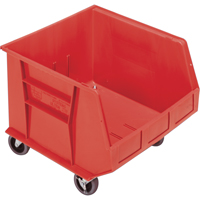 Bac mobile, 14" ha x 16-1/2" la x 18" p, Capacit&eacute; de 75 lb, Rouge Helyx Safety & Industrial Supplies