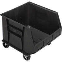 Bac mobile, 14" ha x 16-1/2" la x 18" p, Capacit&eacute; de 75 lb, Noir Helyx Safety & Industrial Supplies