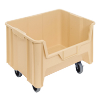 Bac g&eacute;ant mobile empilable, 12-7/16" ha x 19-7/8" la x 15-1/4" p, Capacit&eacute; de 250 lb, Ivoire Helyx Safety & Industrial Supplies