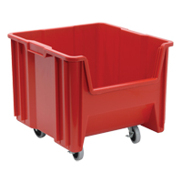 Bac g&eacute;ant mobile empilable, 12-1/2" ha x 16-1/2" la x 17-1/2" p, Capacit&eacute; de 250 lb, Rouge Helyx Safety & Industrial Supplies