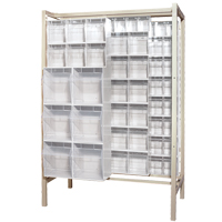 Syst&egrave;me de stockage &agrave; glissi&egrave;re &agrave; bacs basculants autonome, 51-1/4" la x 26" p x 77" h, 101 tiroirs Helyx Safety & Industrial Supplies