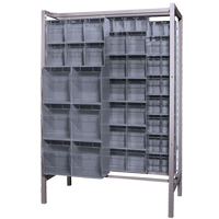 Syst&egrave;me de stockage &agrave; glissi&egrave;re &agrave; bacs basculants autonome, 51-1/4" la x 26" p x 77" h, 101 tiroirs Helyx Safety & Industrial Supplies