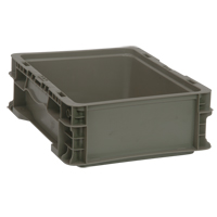 Contenant pliable et empilable, 15" la x 12" p x 5" h, Gris Helyx Safety & Industrial Supplies
