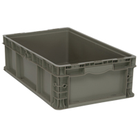 Contenant pliable et empilable, 15" la x 24" p x 7,5" h, Gris Helyx Safety & Industrial Supplies