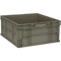 Contenant empilable, 22,5" la x 22,5" p x 11" h, Gris Helyx Safety & Industrial Supplies