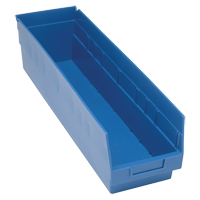 Bacs en plastique pour &eacute;tag&egrave;res Store More, 6-5/8" la x 6" H x 23-5/8" p, Bleu, Capacit&eacute; 90 lb Helyx Safety & Industrial Supplies