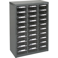 Casiers pour pi&egrave;ces KPC-700, Acier galvanis&eacute;, 30 tiroirs, 17-1/2" x 8-7/10" x 25-3/10", Gris Helyx Safety & Industrial Supplies