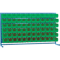 Louvered Rack with Bins, 72 Bins, 72" W x 15" D x 40" H Helyx Safety & Industrial Supplies