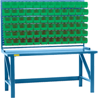 Louvered Rack with Bins, 36 Bins, 72" W x 15" D x 40" H Helyx Safety & Industrial Supplies