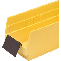 Bacs de rangement pour tablettes - Porte-&eacute;tiquettes de forme allong&eacute;e Helyx Safety & Industrial Supplies