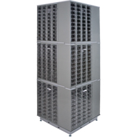Heavy-Duty Industrial Carousel Drawer Cabinet, Steel, 480 Drawers, 27" W x 27" D x 80" H, Grey Helyx Safety & Industrial Supplies