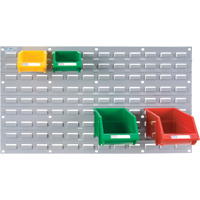 Panneau perfor&eacute; en m&eacute;tal pour bacs, 32 bacs, 36" la x 1/8" p x 19" h Helyx Safety & Industrial Supplies