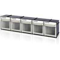 Heavy-Duty Tilt Bin, 23-1/2" W x 4" D x 5-7/8" H, 5 Drawers Helyx Safety & Industrial Supplies