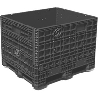 Conteneurs repliables &agrave; usage moyen Bulkpak, 48" lo x 40" la x 34" h, Noir Helyx Safety & Industrial Supplies