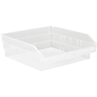 Bacs de rangement pour tablettes, 11-1/8" la x 4" H x 11-5/8" p, Transparent, Capacit&eacute; 30 lb Helyx Safety & Industrial Supplies
