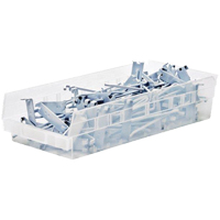 Bacs de rangement pour tablettes, 6-5/8" la x 4" H x 23-5/8" p, Transparent, Capacit&eacute; 50 lb Helyx Safety & Industrial Supplies