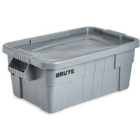 Bac de stockage Brute avec couvercle, 27,88” p x 16,5” la x 10,7" h, Capacit&eacute; 112 lb, Gris Helyx Safety & Industrial Supplies