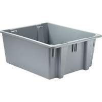 Caisse-palette empilable et emboîtable, 10" x 19,5" x 23,5", Gris Helyx Safety & Industrial Supplies