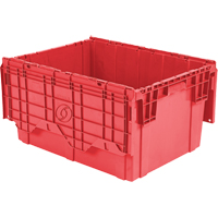 Contenants de distribution Flipak en plastique poly&eacute;thyl&egrave;ne (PE), 27,9" x 20,9" x 15,2", Rouge Helyx Safety & Industrial Supplies