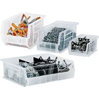 Bac transparent ultra empilable & suspendable, 11" la, 5" h x 10-7/8" p, Transparent Helyx Safety & Industrial Supplies