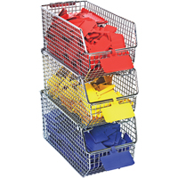 Bacs en fil m&eacute;tallique empilables et suspendables Helyx Safety & Industrial Supplies