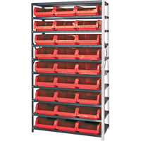 Shelving Unit with Stacking Bins, Steel, Magnum Bin, 650 lbs. Capacity, 42" W x 76" H Helyx Safety & Industrial Supplies